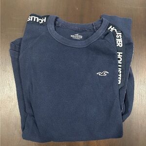 Hollister Navy Blue Long Sleeve Shirt